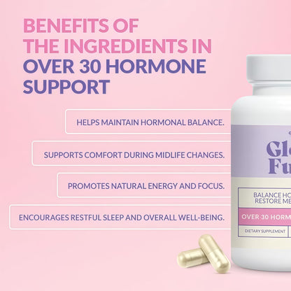 GleeFull Over 30 Hormone Support - Menopause Supplements for Women - Hormone Support for Women